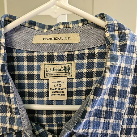 LL Bean size Large plaid shirt - Picture 3 of 3